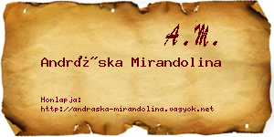 Andráska Mirandolina névjegykártya